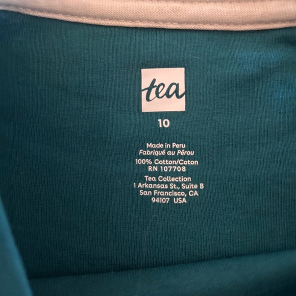Tea Collection Teal Long Sleeve with Dog Graphic - Picture 2 of 4